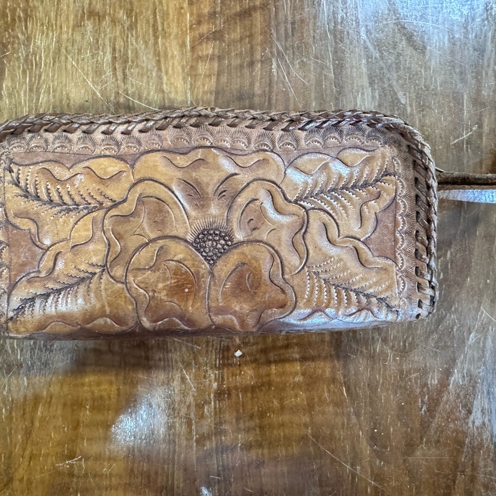 Handcrafted Floral Leather Wallet